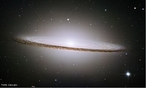 Imagem da Galxia M104 capturada pelo telescpio espacial Hubble. (Galxia do Sombrero ou NGC 4594). Est localizada a 50 milhes de anos-luz da Terra. <br /><br />  Palavras-chave: Astronomia, movimento, gravitao universal, galxia, hubble.