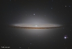 Imagem da Galxia M104 capturada pelo telescpio espacial Hubble. (Galxia do Sombrero ou NGC 4594). Est localizada a 50 milhes de anos-luz da Terra. <br /><br />  Palavras-chave: Astronomia, movimento, gravitao universal, galxia, hubble.