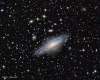 Galáxia espiral muito brilhante localizada na constelação do norte Pégaso. <br /><br />  Palavras-chave: Astronomia, movimento, gravitação universal, galáxia, NGC 7331.