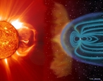 Vento solar  um feixe de partculas carregadas, eltrons e prtons, que so lanadas a partir da atmosfera do Sol, escapando da sua gravidade. <br /><br />  Palavras-chave:  Astronomia, Sol, Terra, magnetosfera, espao, gravitao universal, vento solar, prtons, cometa, aurora, eltrons, tempestade magntica, plasma.