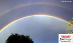 As cores do arco-ris podem ser vistas quando a luz do sol  dispersada por milhes de gotas de gua da chuva, elas agem como prismas e tornam visveis as cores que compem os anis coloridos do arco-ris. <br /><br /> Palavras-chave: ptica, luz, prisma, disperso, espectro de cores, ondas, arco-ris.